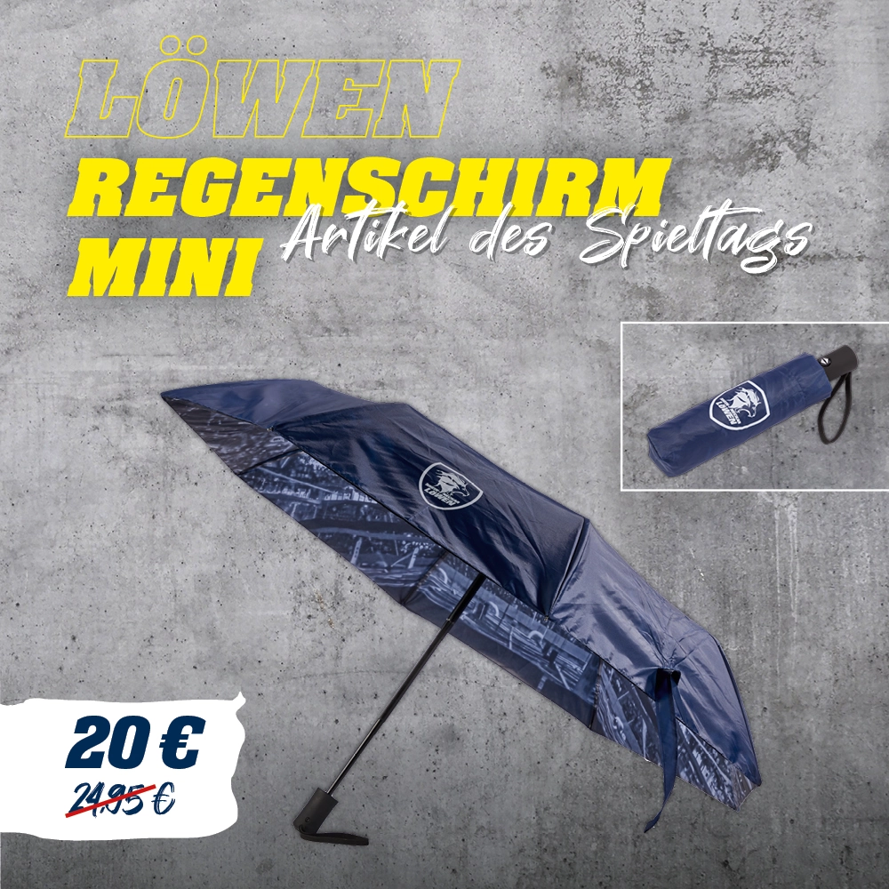Der Artikel des Spieltags bei der Partie gegen Eisenach: Löwen Regenschirm Mini