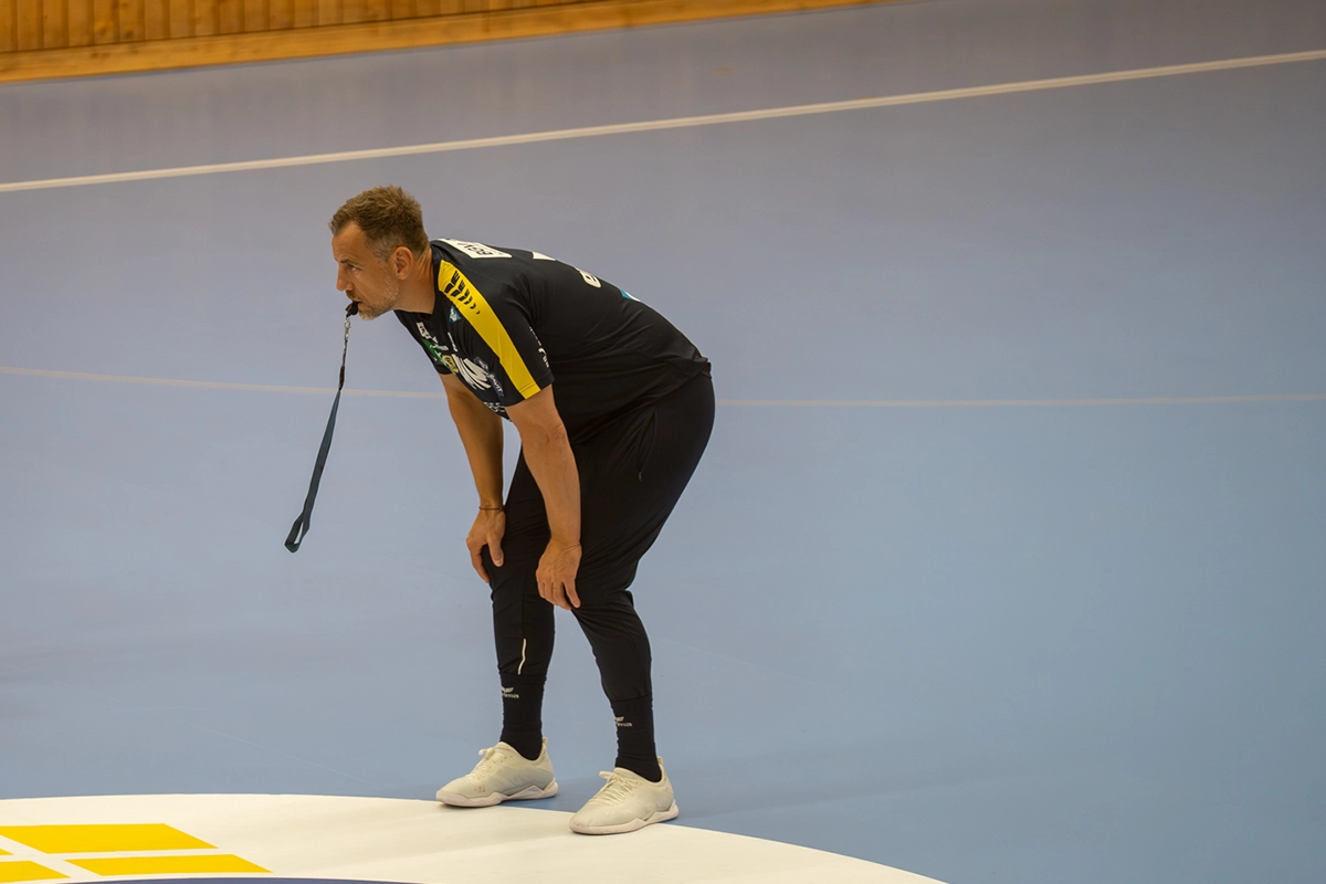 Löwen-Trainer Maik Machulla im Training.