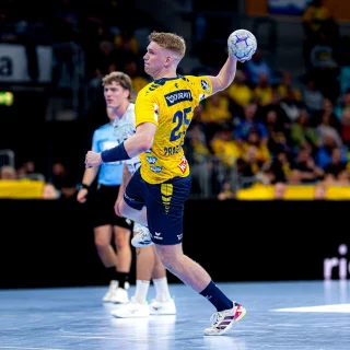 Haukur Þrastarson holt aus beim 7 Meter Wurf