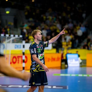 Mathias Larson im Spiel.