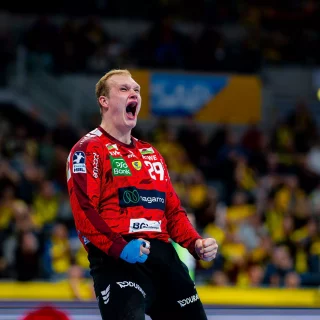 Jubel von David Späth nach Parade.