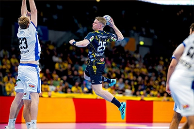 Haukur Thrastarson im Spiel gegen den HSVH.