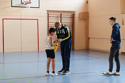 Autogrammstunde bei der Schulsafari.