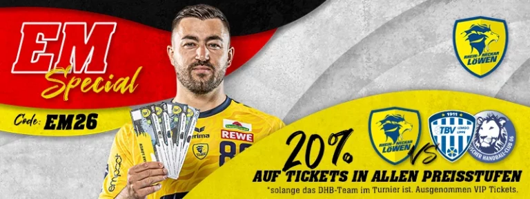 EM Special 2026 - 20% auf Tickets gegen Lemgo und den BHC