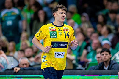 Gino Steenaerts im Heimtrikot der Rhein-Neckar-Löwen.