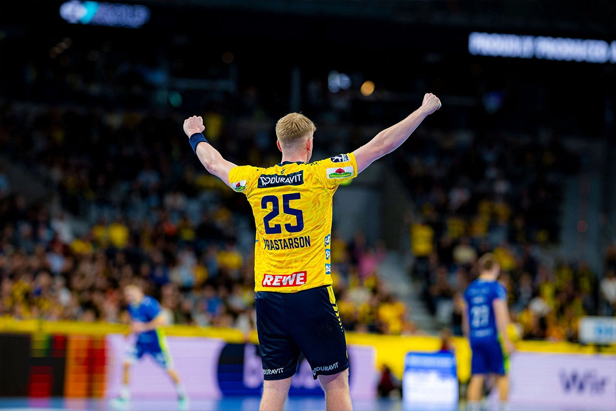 Haukur Thrastarson in der SAP Arena.