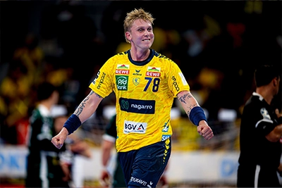 Edwin Aspenbäck jubelt.