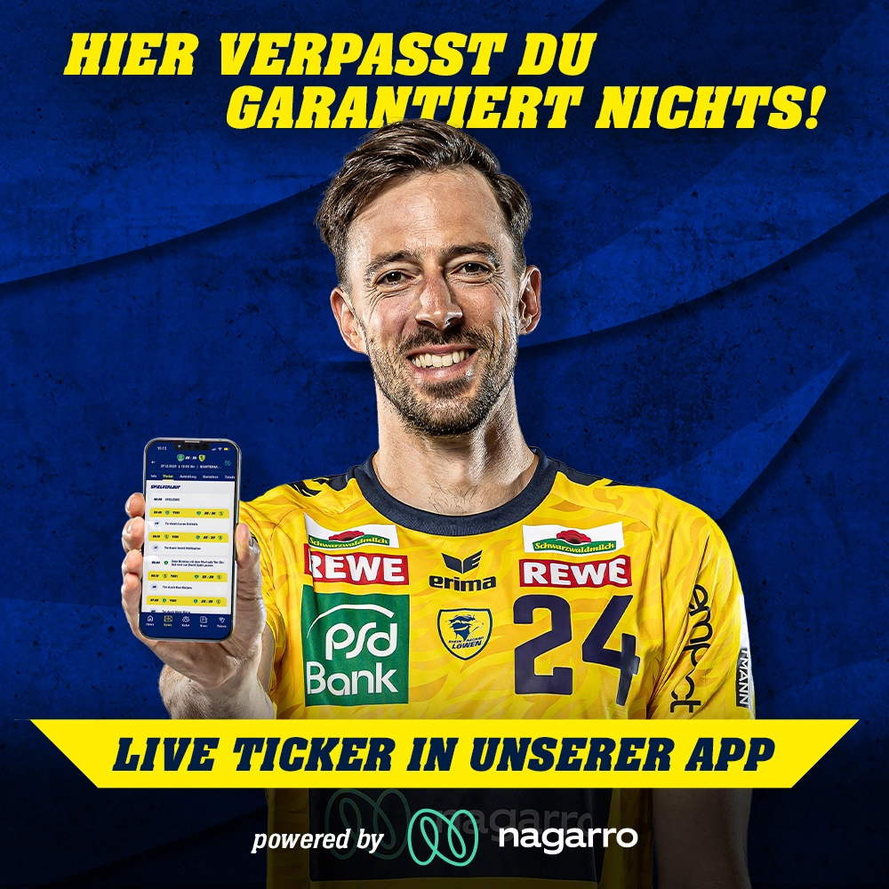 Lade dir jetzt die Löwen-App runter und verpasse kein Tor mehr!