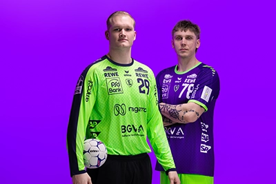 David Sp&auml;th und Edwin Aspenb&auml;ck im Sondertrikot zum Weltfrauentag.