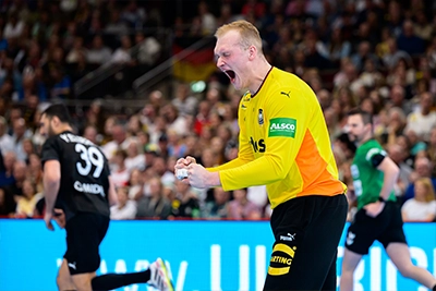 David Späth jubelt im Natio-Trikot