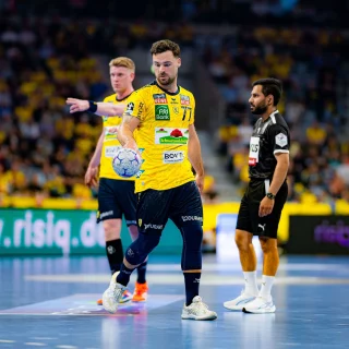 Dani Baijens und Haukur Thrastarson im Spiel.