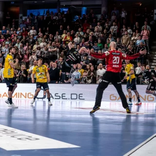 Mike Jensen bei seiner Parade.