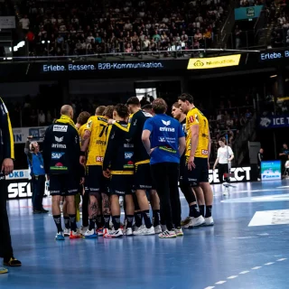 Die Mannschaft im Timeout.