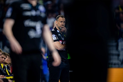 Maik Machulla vor dem Heimspiel gegen Flensburg.