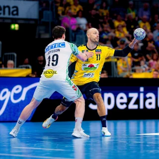 Lukas Sandell im Spiel.