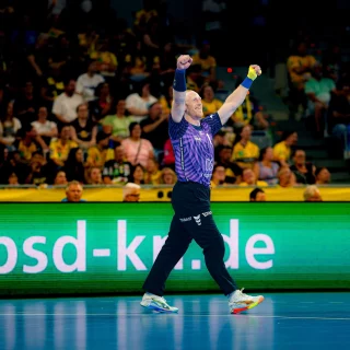 Mikael Apprelgren jubelt auf dem Feld bei THE FINAL ROAR.