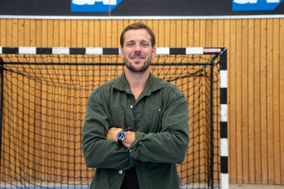Olympiasieger Kentin Mahé im Trainingszentrum der Rhein-Neckar Löwen.
