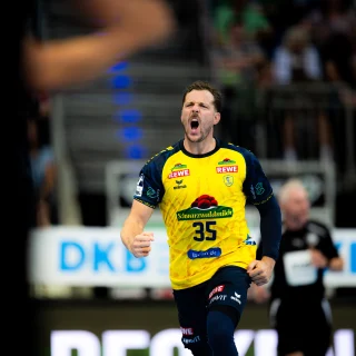 Kentin Mahé beim Jubeln im Spiel gegen Hannover.