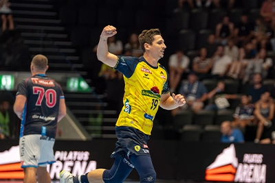 Marius Steinhauser im Test gegen HC Kriens-Luzern.