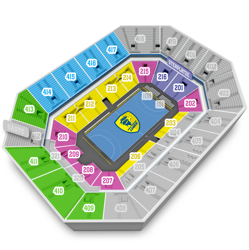 Saalplan Dauerkarte