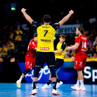 Robert Timmermeister im Spiel gegen die MT Melsungen.