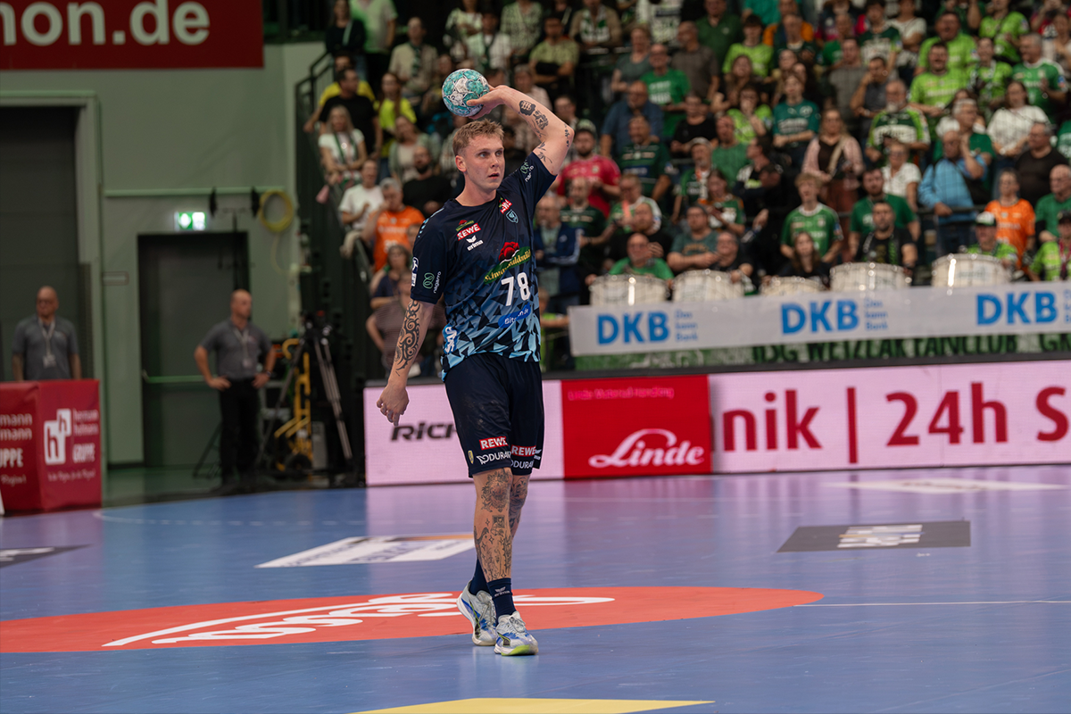 Edwin Aspenbäck im Spiel gegen die HSG Wetzlar