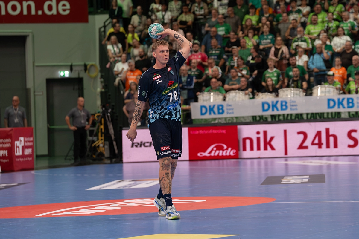 Edwin Apsenbäck im Spiel gegen die HSG Wetzlar
