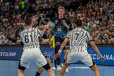 Haukur Thrastarson im Spiel gegen den THW Kiel