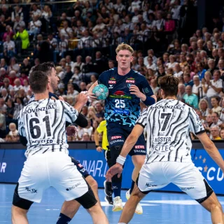 Haukur Thrastarson im Spiel gegen den THW Kiel.