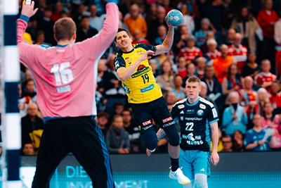 Marius Steinhauser im Auswärtsspiel beim HCH.