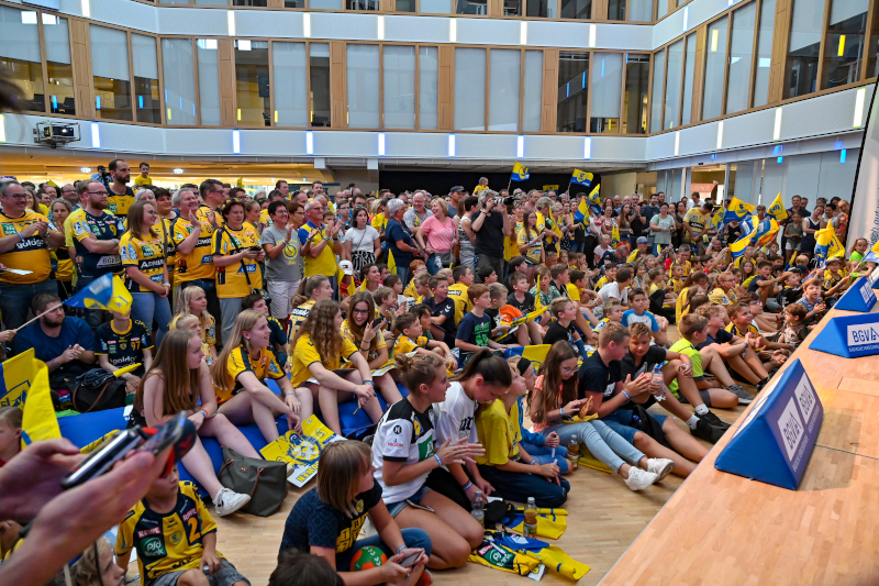 Löwen zurück im alten Revier: Pflichtspiel-Start und BGV Saisoneröffnung in einem.  Programm in und neben der Stadthalle Östringen. 