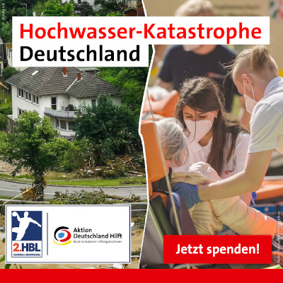 Löwen und PSD Bank unterstützen #handballerhelfen. Das Ziel: Menschen Beistand leisten, die durch die Hochwasser-Katastrophe in Not sind. 
