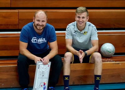 Athletiktrainer Florian Schulz (rechts) mit dem neuen A-Jugend-Coach Daniel Haase.