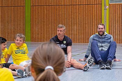 Die Schüler hatten viele Fragen an die erfahrenen Handball-Profis